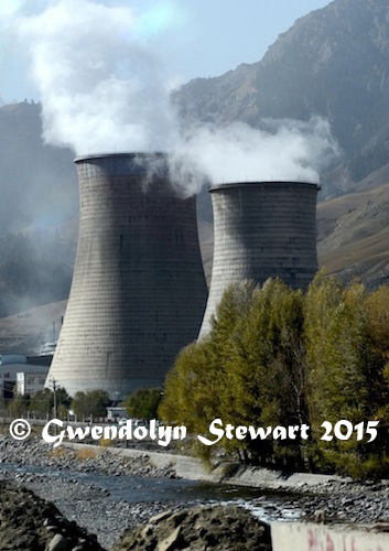 Urumqi River Towers, Xinjiang, China, Mountains Photographed by Gwendolyn Stewart, c. 2015; All Rights Reserved